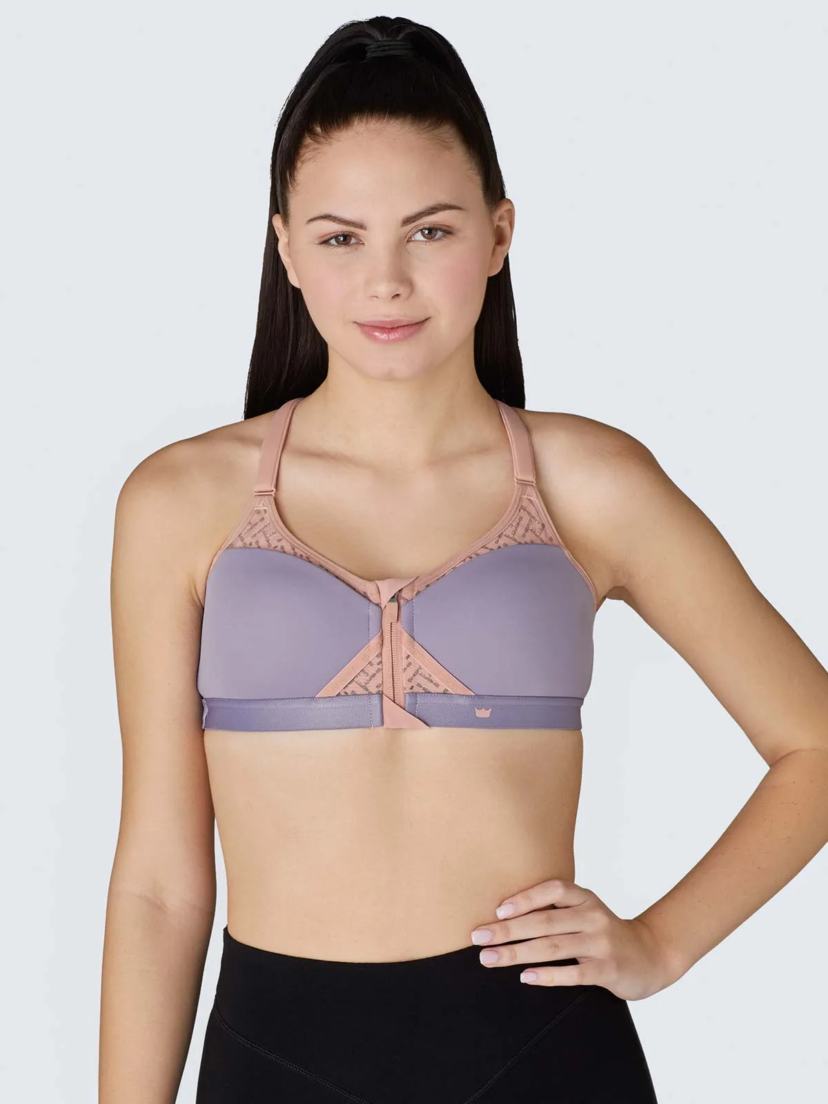 Exhilarate Sports Bra - Dusty Violet & Rose