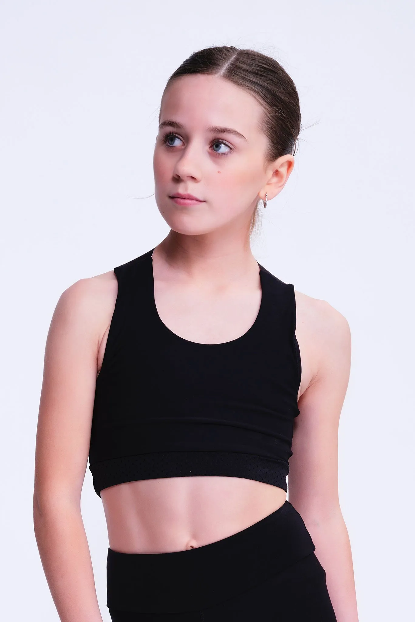 Fierce X Crop Top in Black