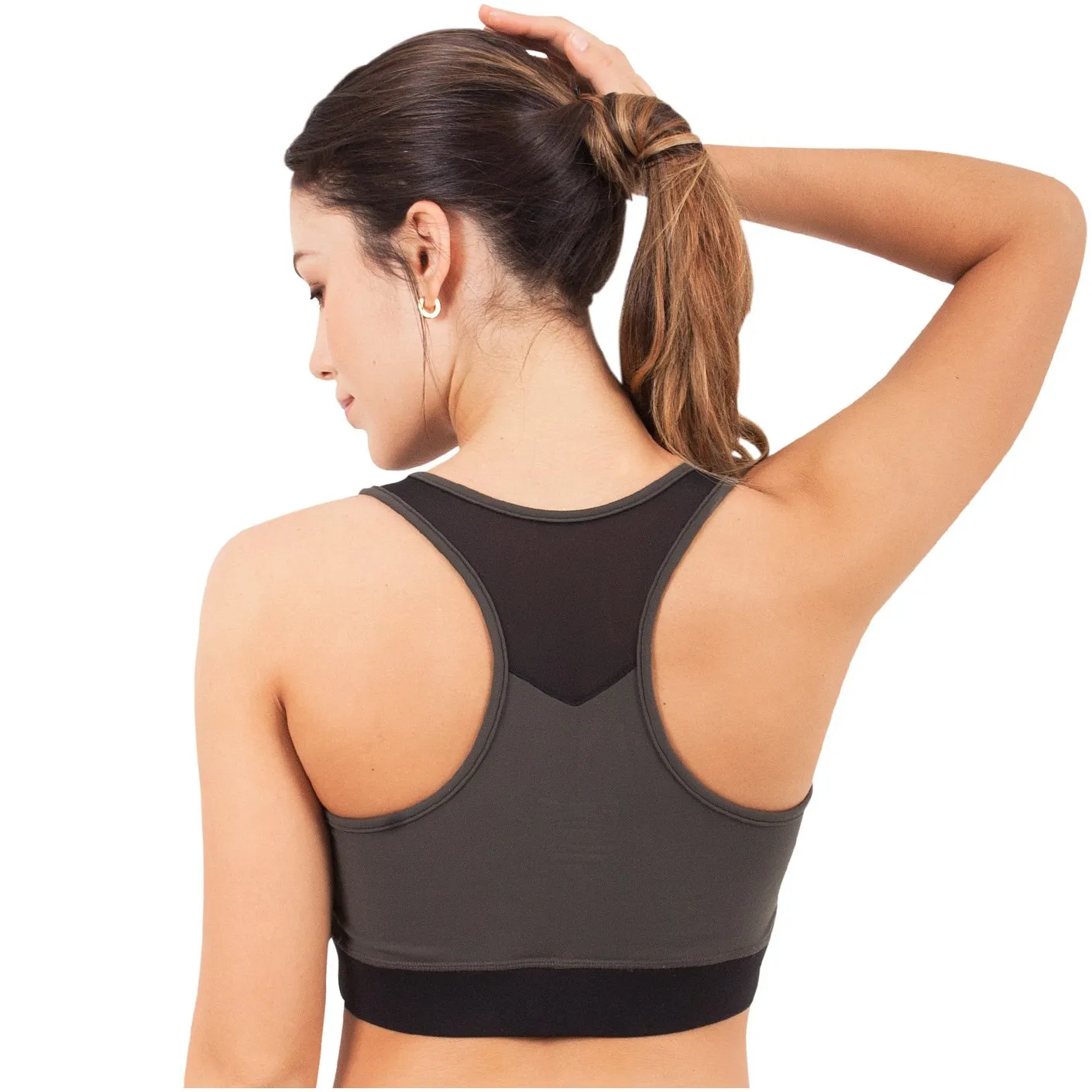 FLEXMEE 902011 | Marble High Impact Racerback Sports Bra | Supplex 360