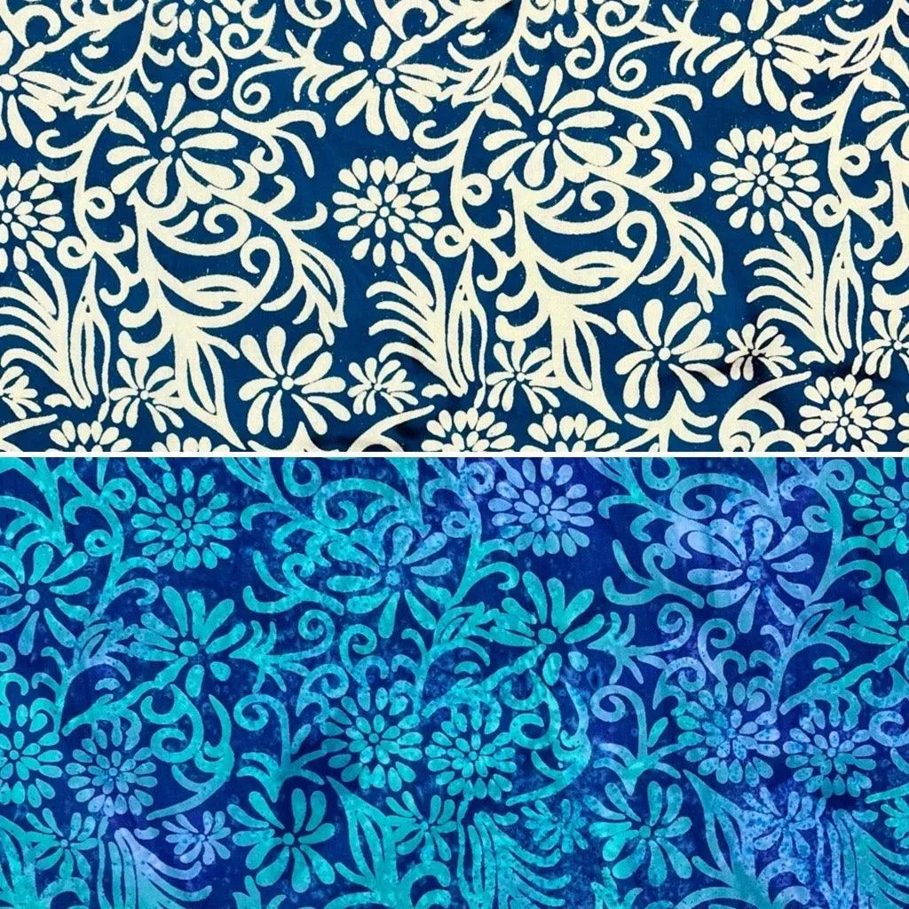 Floral Swirls Cotton Batik Fabric