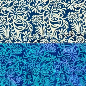 Floral Swirls Cotton Batik Fabric