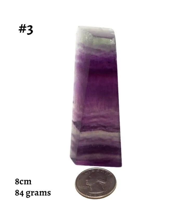 Free Form Rainbow Fluorite Sliced 5-8 cm Polished