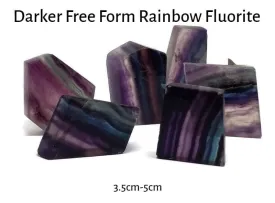 Free Form Rainbow Fluorite Sliced 5-8 cm Polished