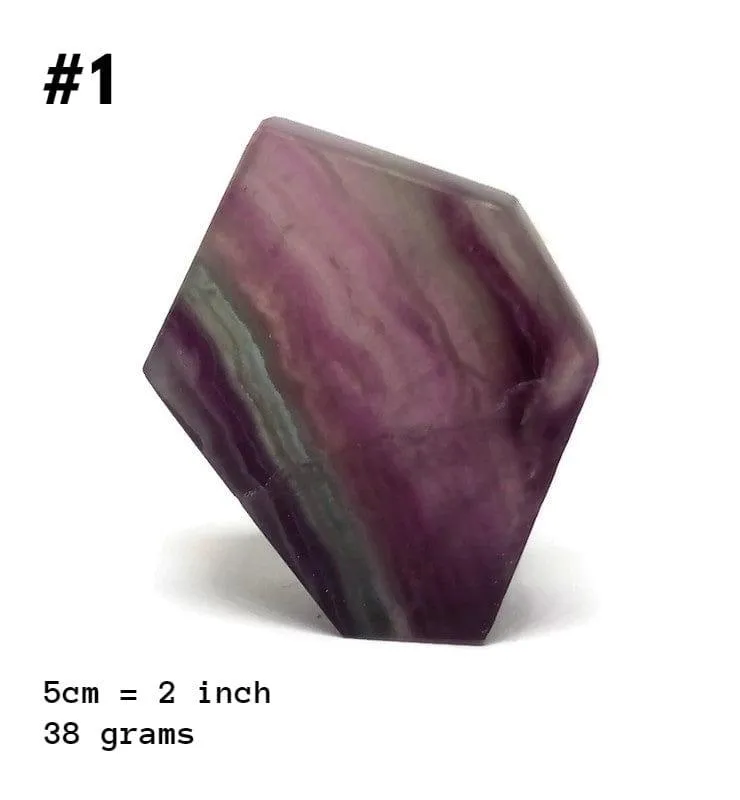 Free Form Rainbow Fluorite Sliced 5-8 cm Polished