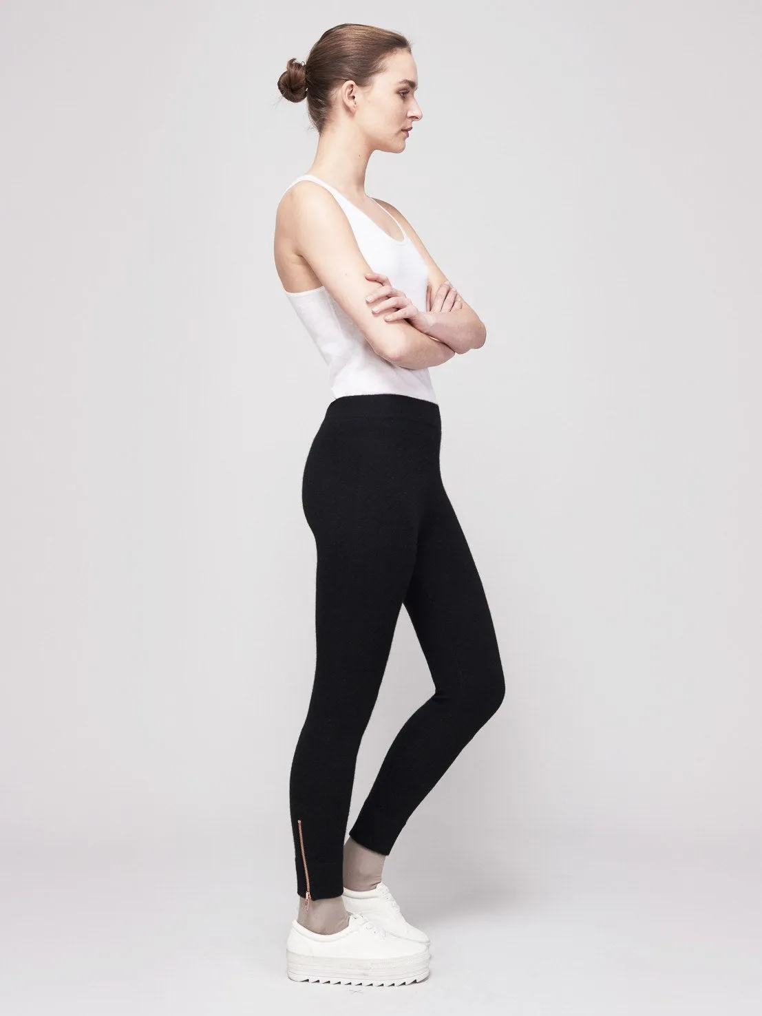 Go-Getter Cashmere Leggings - Black