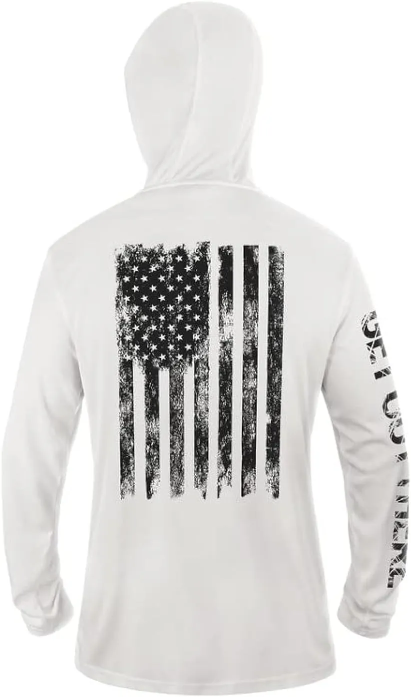 GOT Sports UPF 50  Hooded Fishing Shirt for Men Women - Long Sleeve Hoodie T Shirts - UV Sun Protection, Lightweight