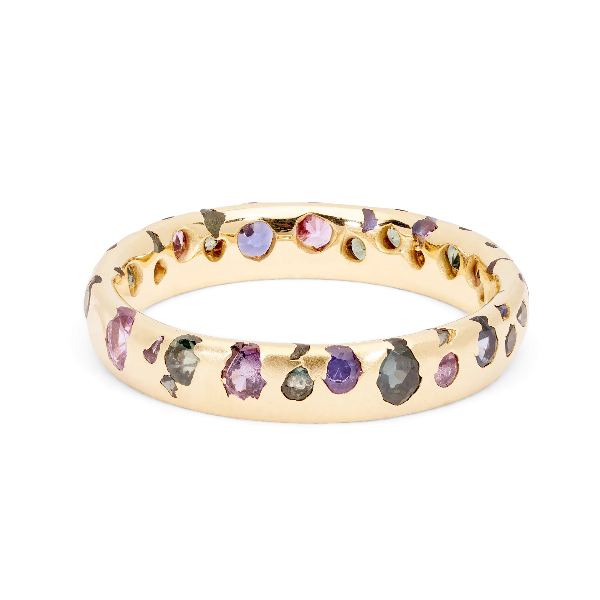 Green & Purple Confetti Ring - Size 6.5 - 11212