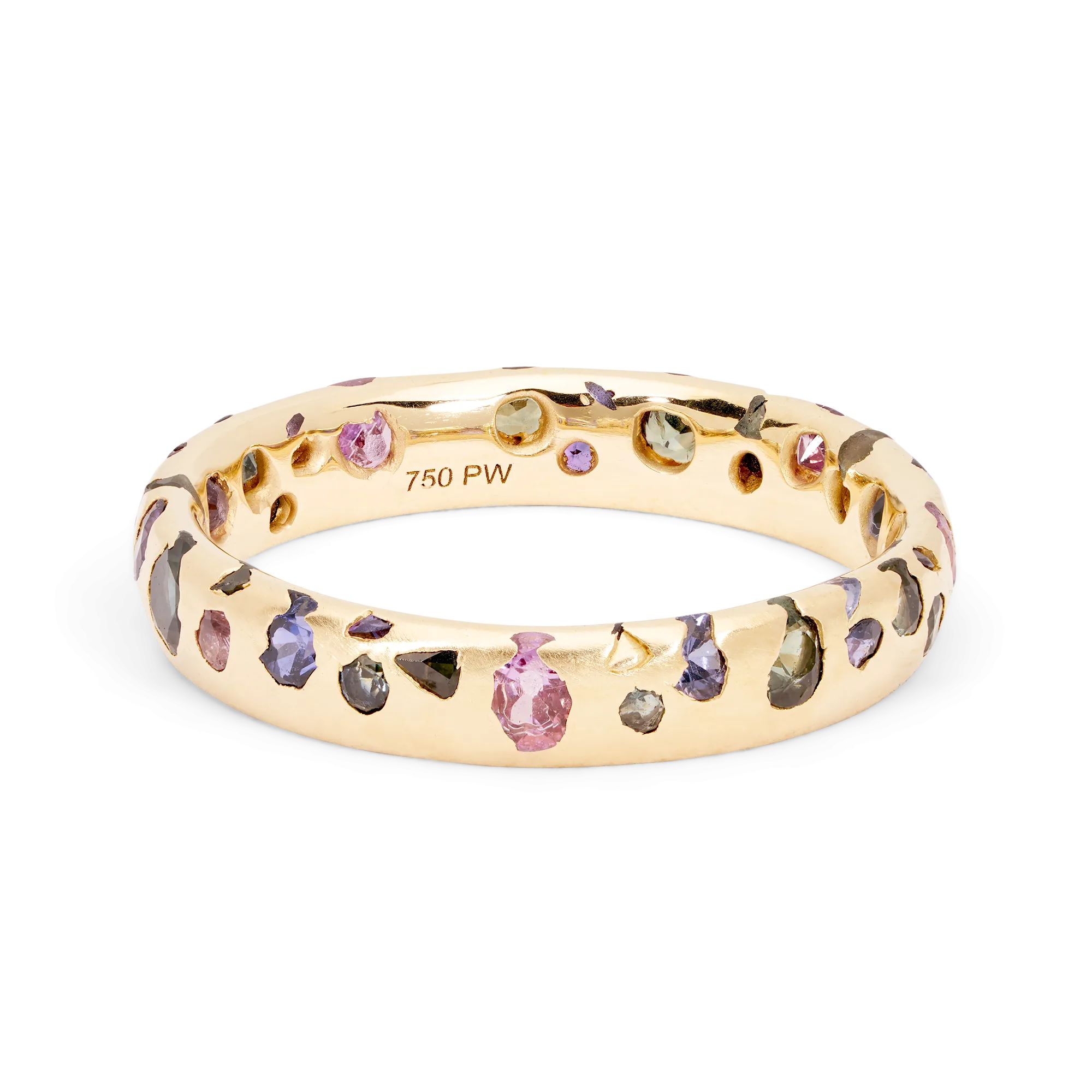 Green & Purple Confetti Ring - Size 6.5 - 11212