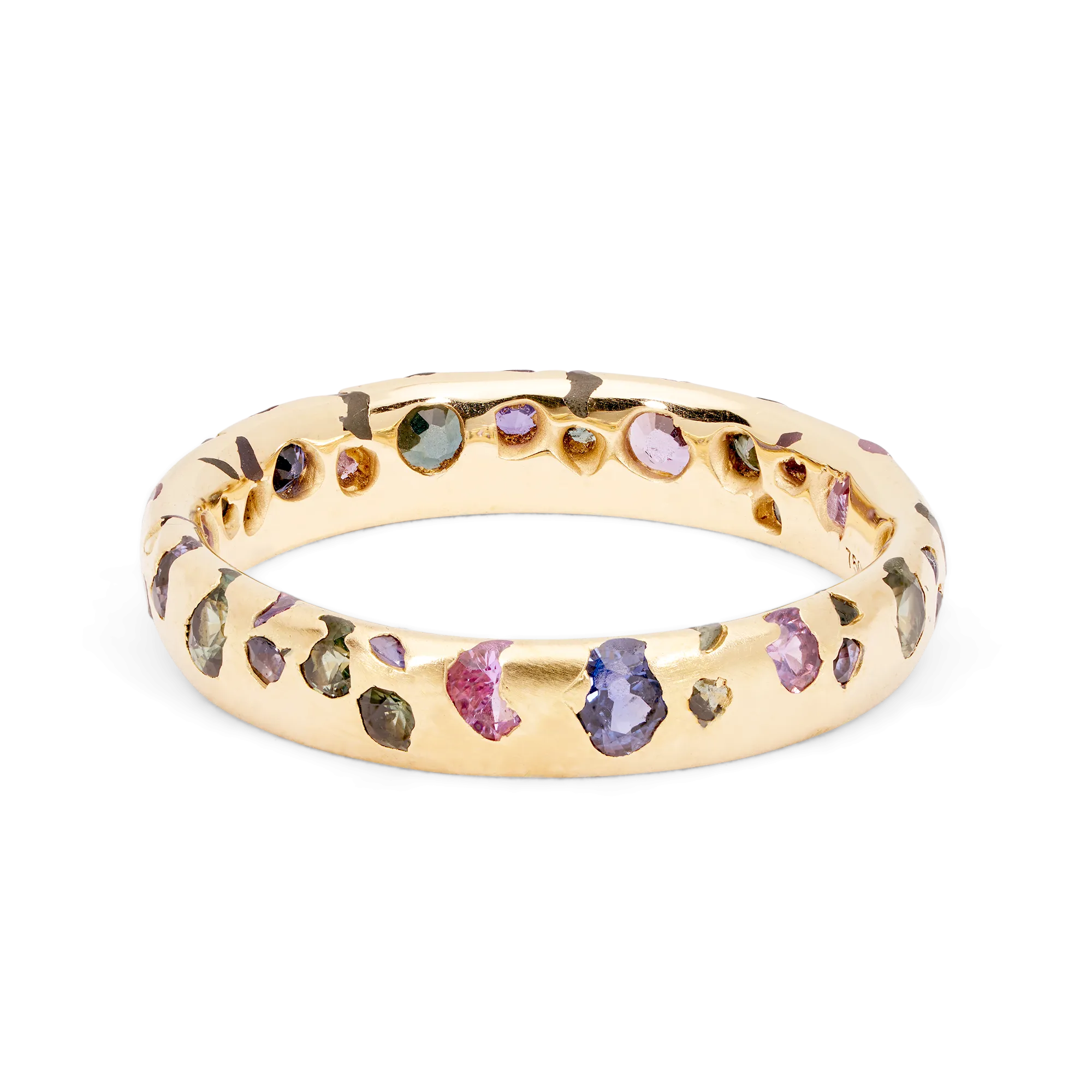 Green & Purple Confetti Ring - Size 6.5 - 11212