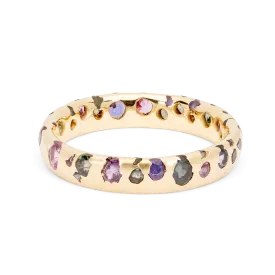 Green & Purple Confetti Ring - Size 6.5 - 11212