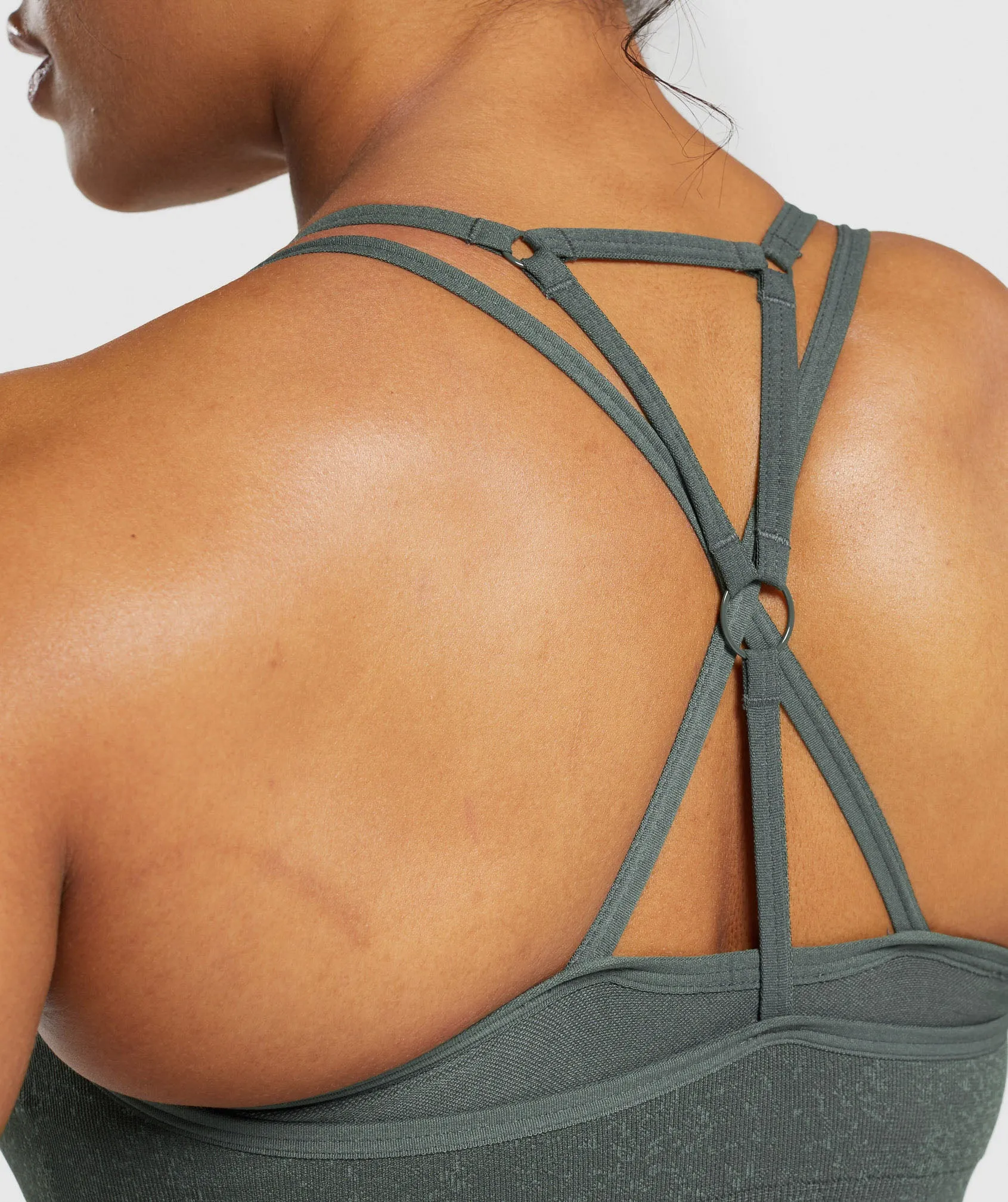 Gymshark Adapt Fleck Seamless Sports Bra - Slate Teal/Cargo Teal