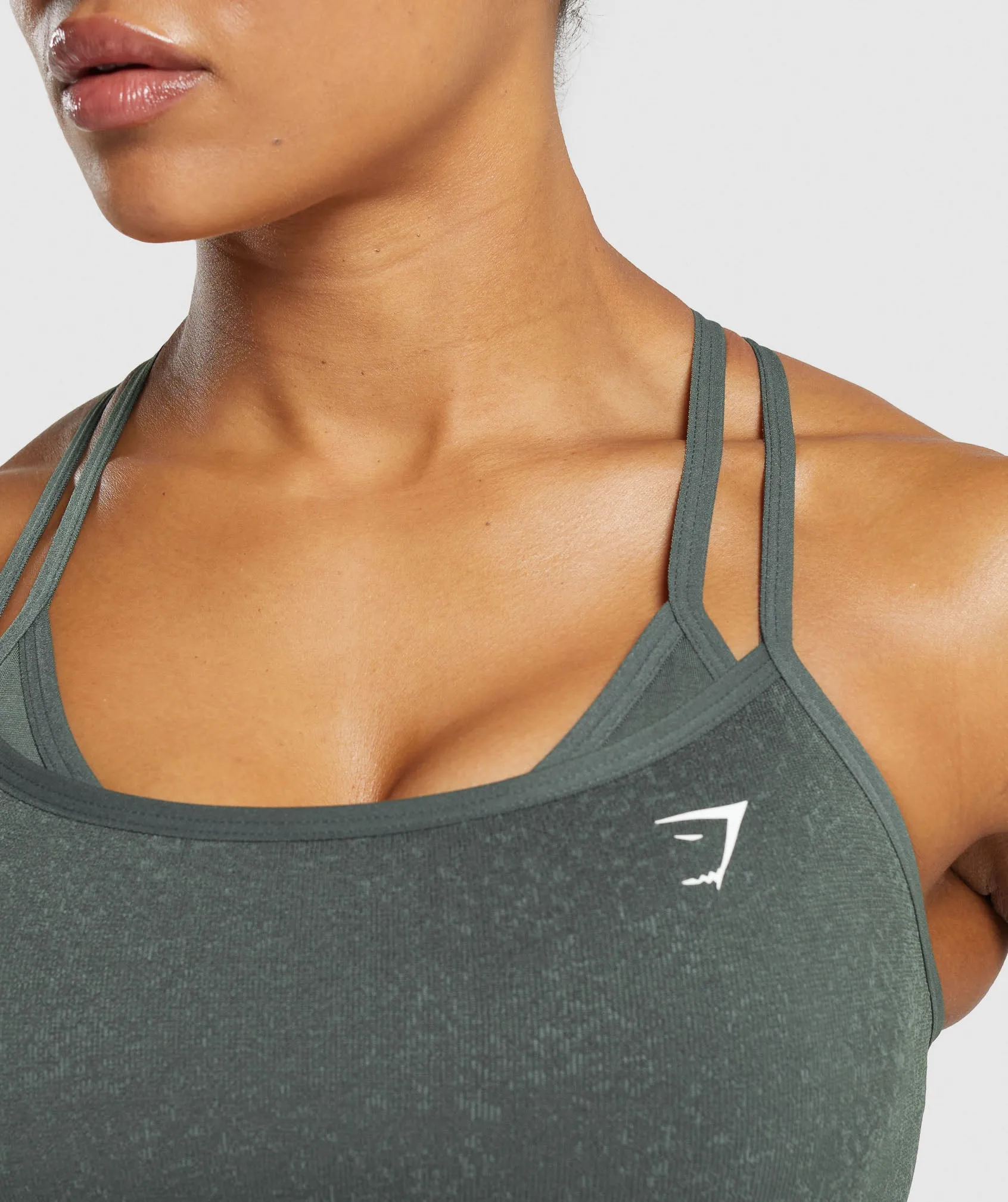 Gymshark Adapt Fleck Seamless Sports Bra - Slate Teal/Cargo Teal