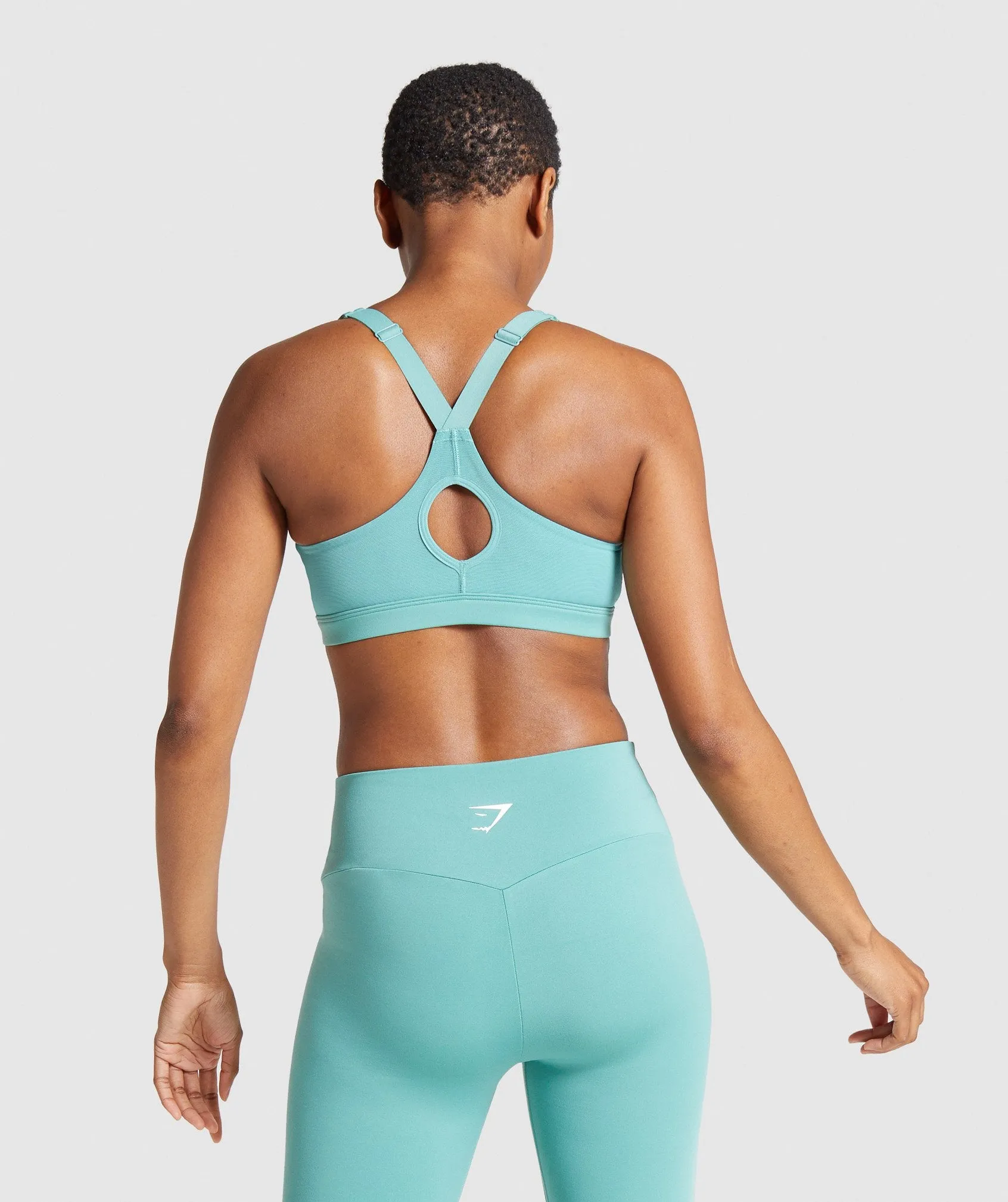 Gymshark Zip Up Training Sports Bra - Light Green