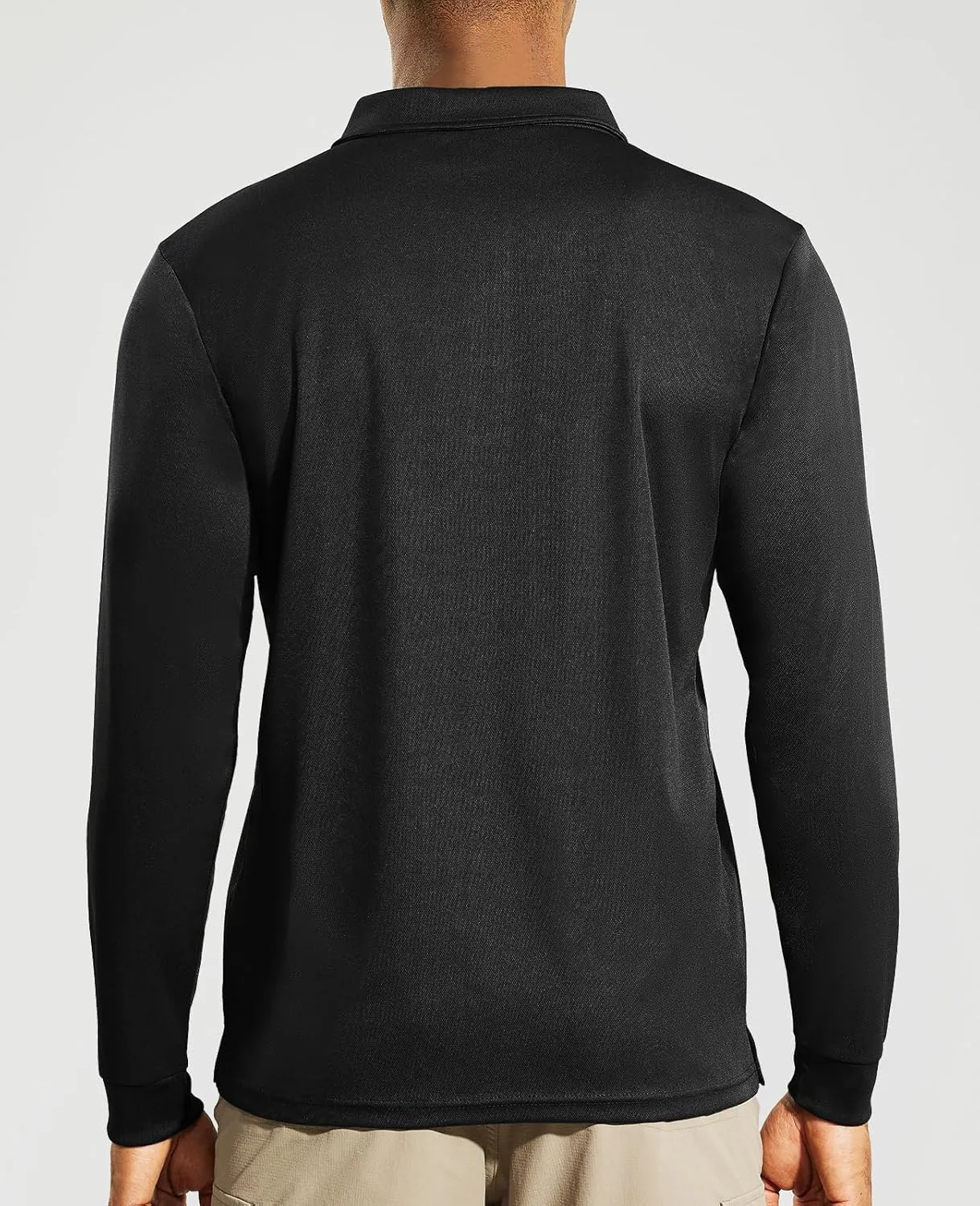 Haimont Men's Polo Shirts Golf Long Sleeve Lightweight Polyester Collared Tshirt Moisture Wicking Regular Fit