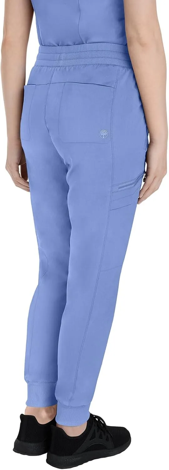 Healing Hands Women's Jogger Scrub Pant 7 Pockets Elastic Drawstring, with Moisture Wicking & 2-Way Stretch Technology - 9244
