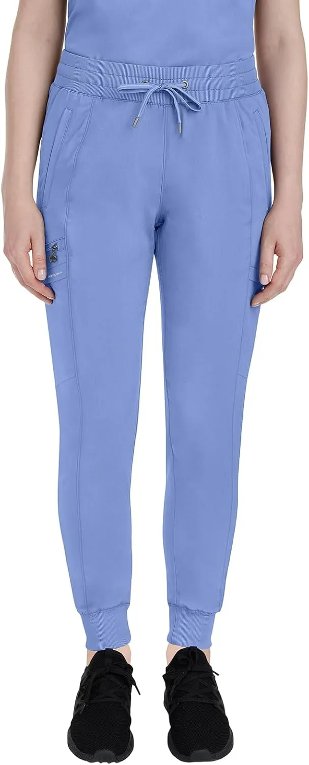 Healing Hands Women's Jogger Scrub Pant 7 Pockets Elastic Drawstring, with Moisture Wicking & 2-Way Stretch Technology - 9244
