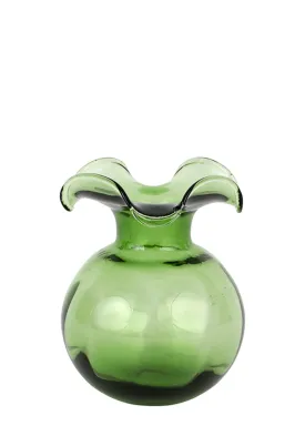 HIBISCUS GLASS BUD VASE - DARK GREEN