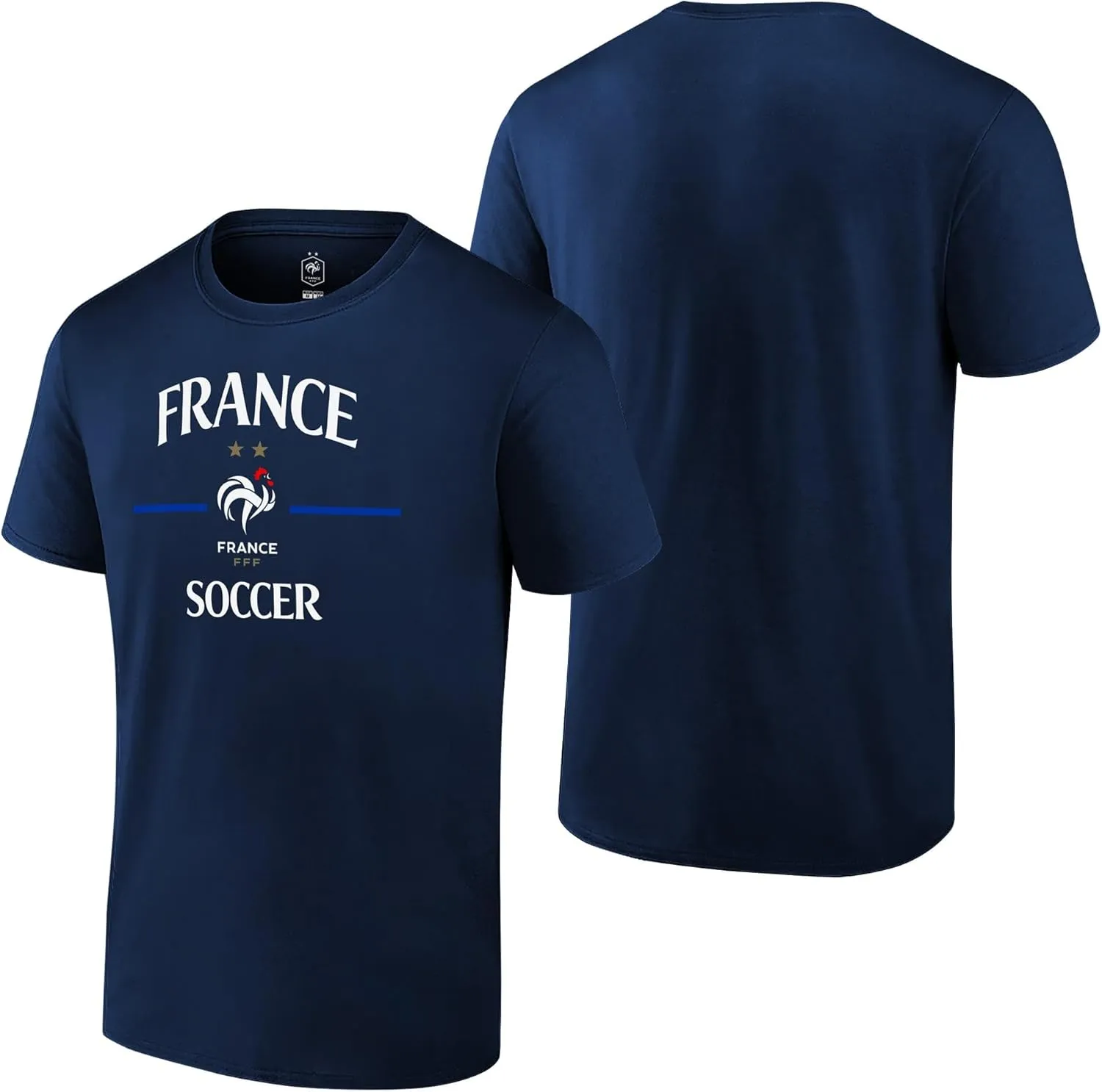 Icon Sports Officially Licensed France Football Federation Soccer T-Shirt, Unisex Adult Cotton Fan Tee
