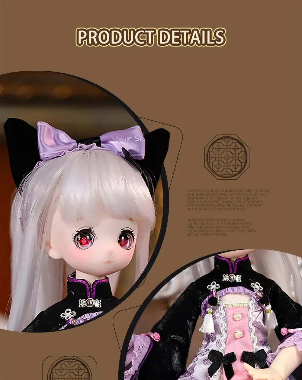 ICY DBS 1/4 Dream Fairy Chinese Hibiscus Doll – 40cm SD Anime Toy with Mechanical Joints & Official Makeup