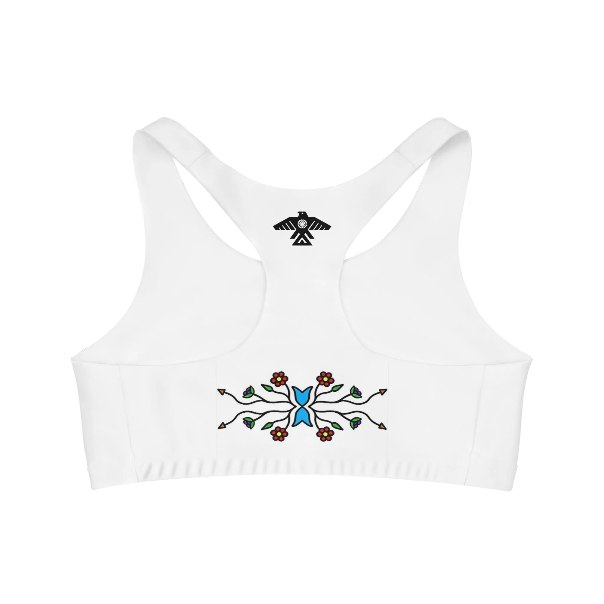 Indigenous floral print Sports Bra (AOP)