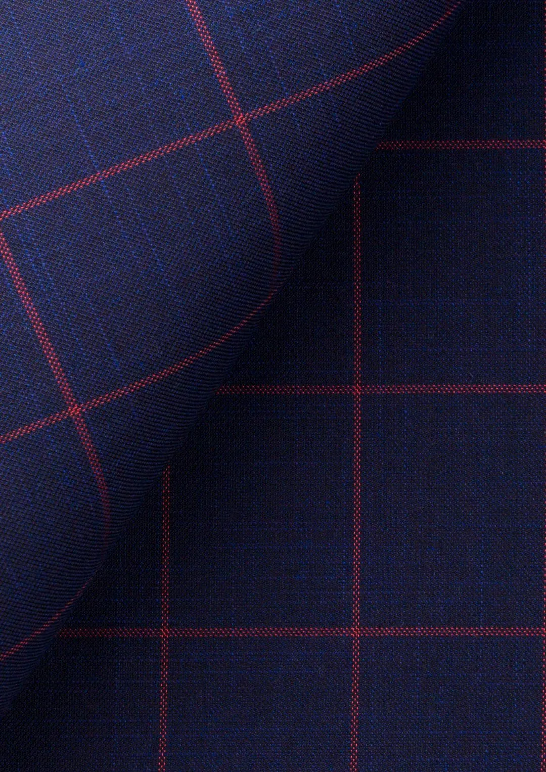 Indigo Blue Windowpane Vest