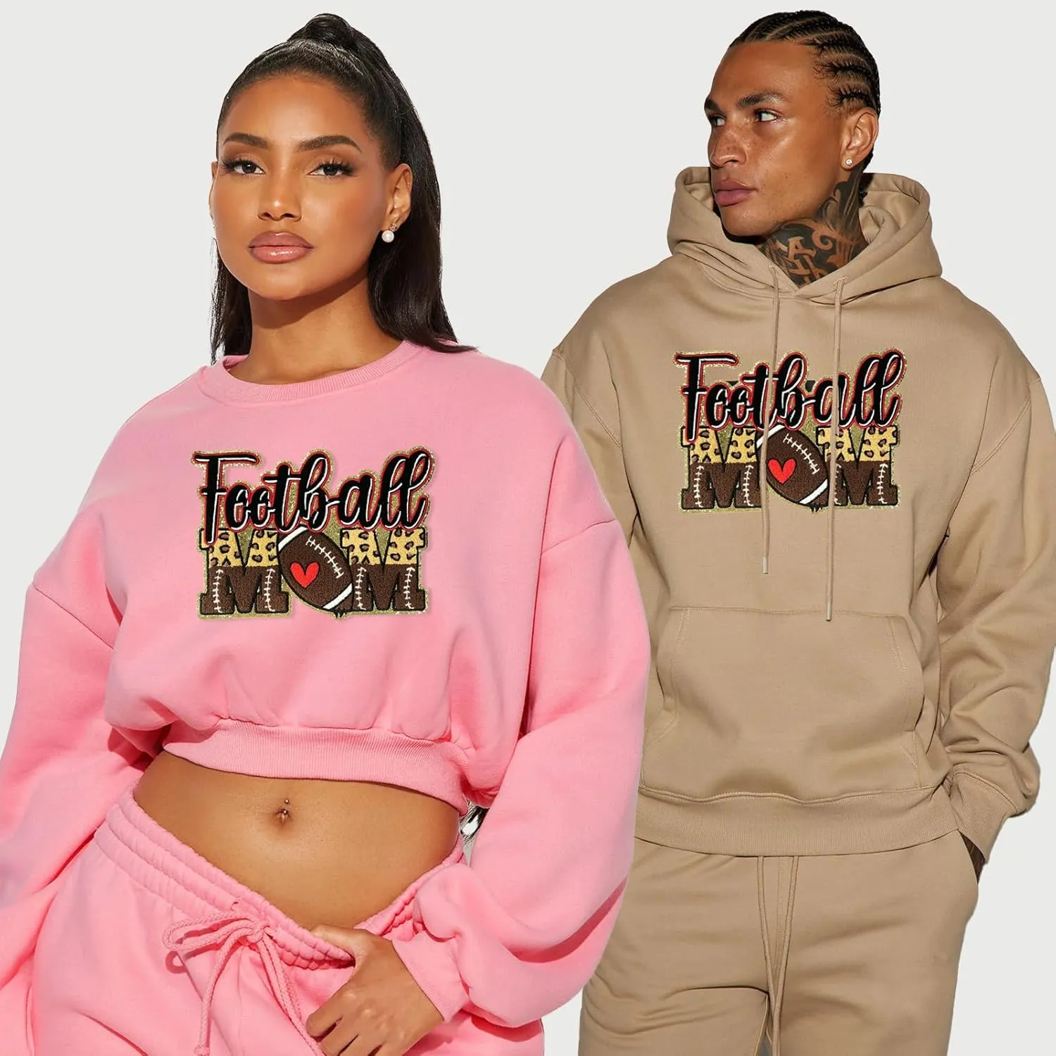 Iron On Patches Chenille Ball Sports Embroidered Applique Golden Edge Large Patch Accessories DIY Decoration for Clothes Jackets Uniform Backpack,Football