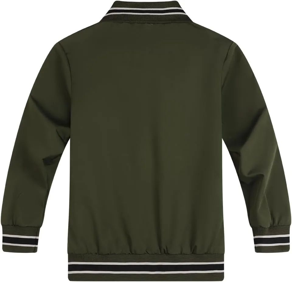 Jingle Bongala Kids Waterproof Hooded Rain Jacket Boys Girls Lightweight Baseball Jacket