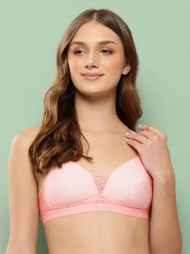 Leading Lady Women's Printed Lightly Padded Non Wired T-Shirt Bra | Full Coverage Everyday Bra [ BRA-4091-1 ]