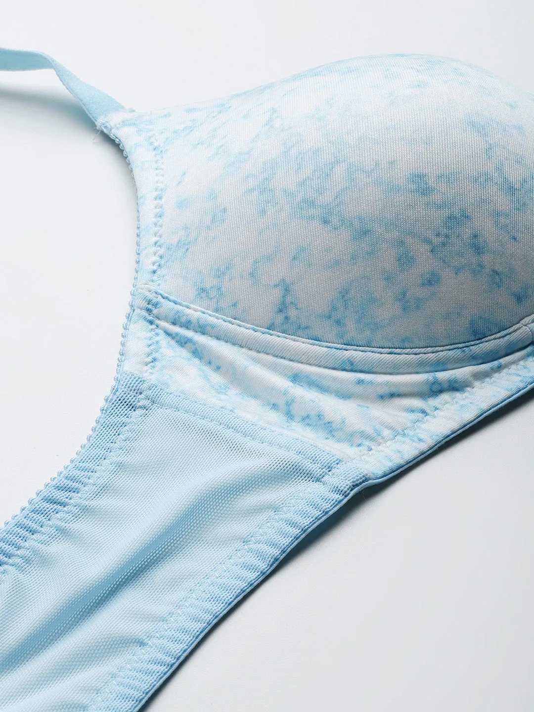 Leading Lady Women's Printed Lightly Padded Non Wired T-Shirt Bra | Full Coverage Everyday Bra [ BRA-4101-1 ]