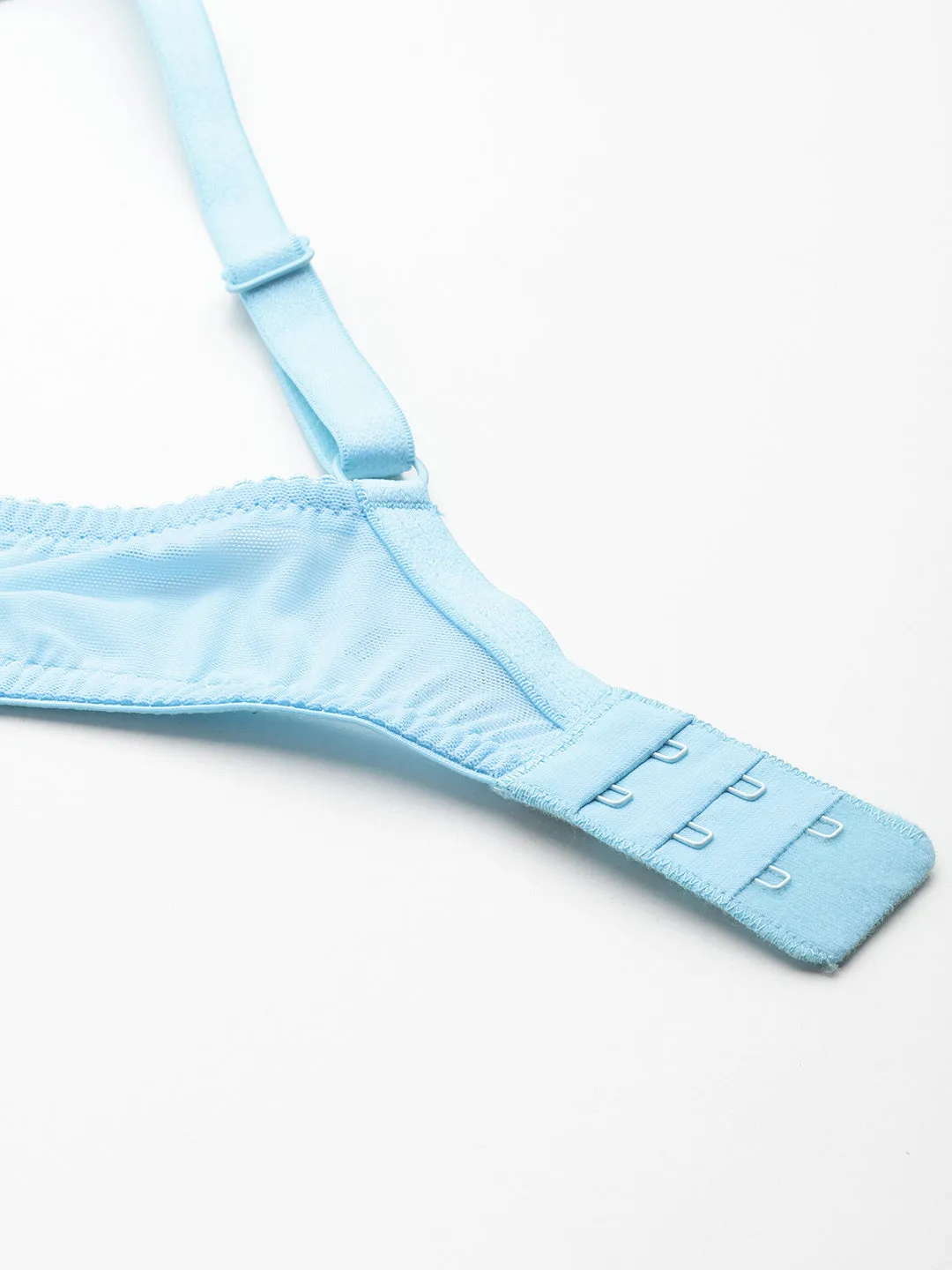 Leading Lady Women's Printed Lightly Padded Women T-Shirt Bra Sky Blue BRA-4066-1