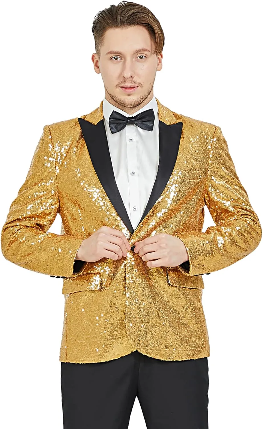 MAGE MALE Mens Tails Slim Fit Tailcoat Sequin Dress Coat Swallowtail Dinner Party Wedding Blazer Suit Jacket