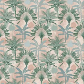 Malaysian Wallpaper Sample Blush/Green