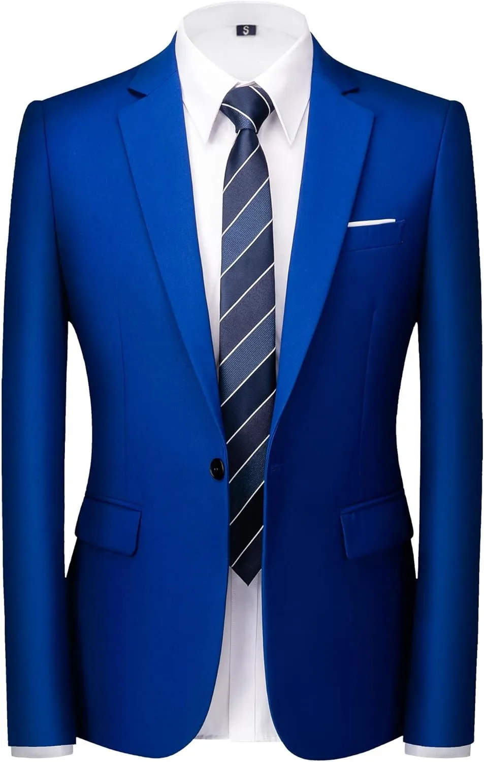 Mens Blazer Suit Jacket Slim Fit Sports Coat Casual One Button Single Breasted Business Wedding Blazer Sports Coat Men