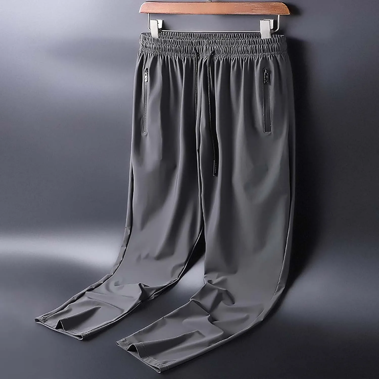 Mens Joggers with Zipper Pockets Athletic Pants Workout Trousers Outdoor Sports Running Sweatpants Gym Fall Pants