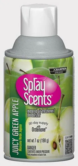 Metered Air Fresheners SprayScents® Juicy Green Apple Champion Sprayon 7 oz Can - 5179, Box of 12