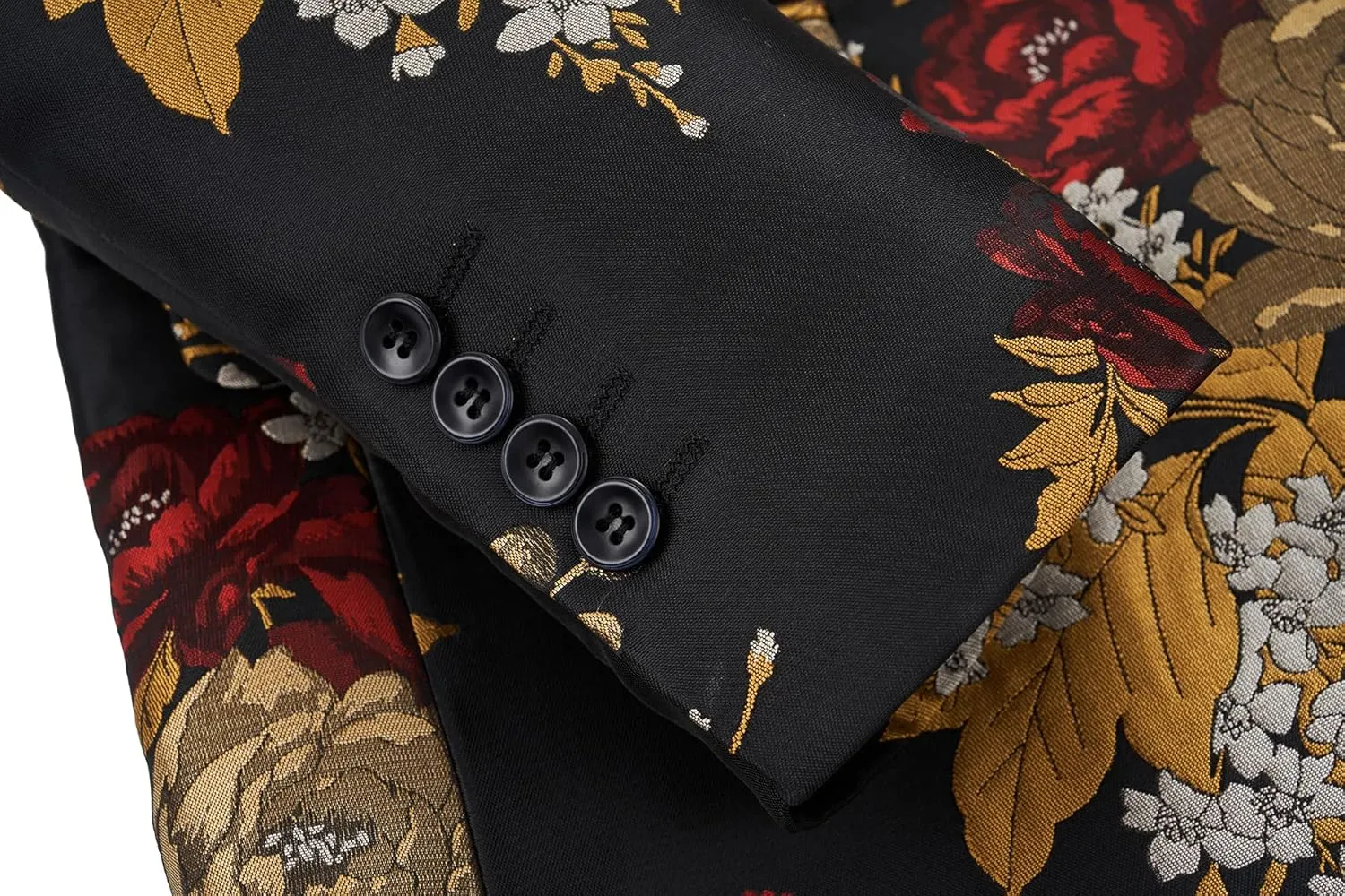 MOGU Mens Blazer Fashion Floral Casual Sports Coat Slim Fit Suit Jacket