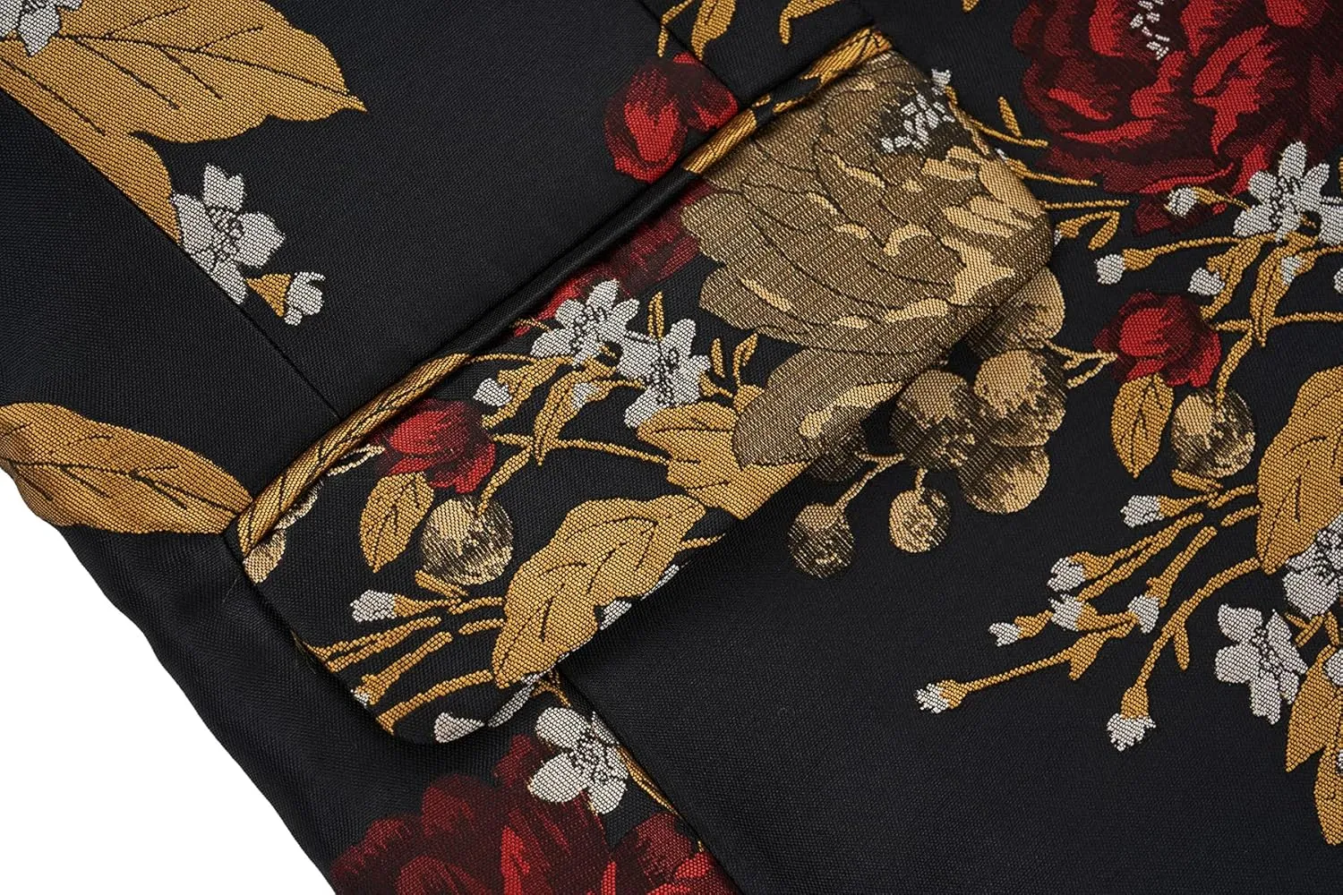 MOGU Mens Blazer Fashion Floral Casual Sports Coat Slim Fit Suit Jacket