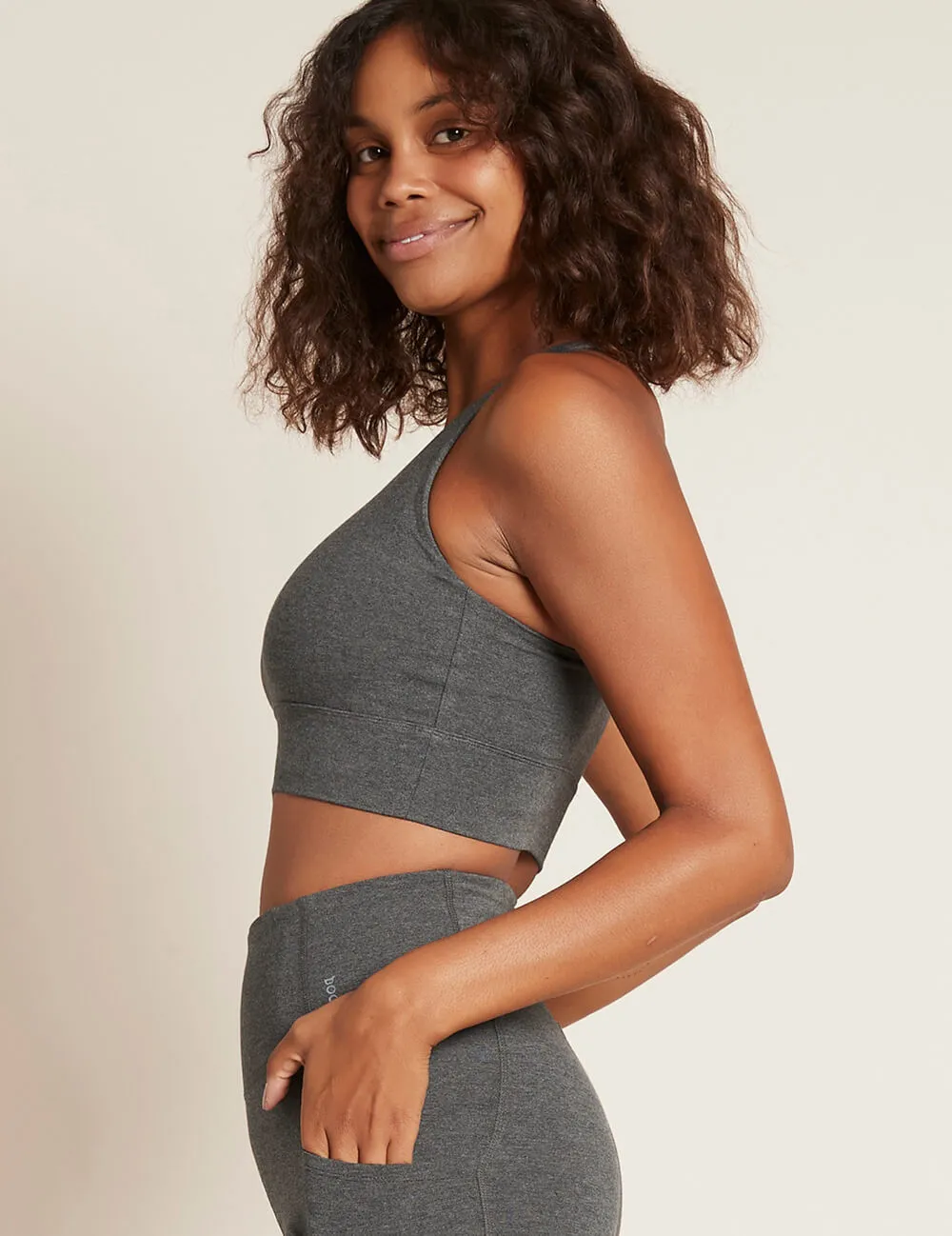 Motivate Longline Bra - Dark Marl