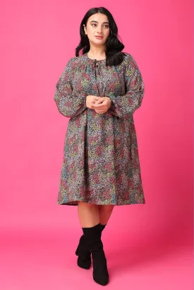 Multicolored Small Floral Printed Dress