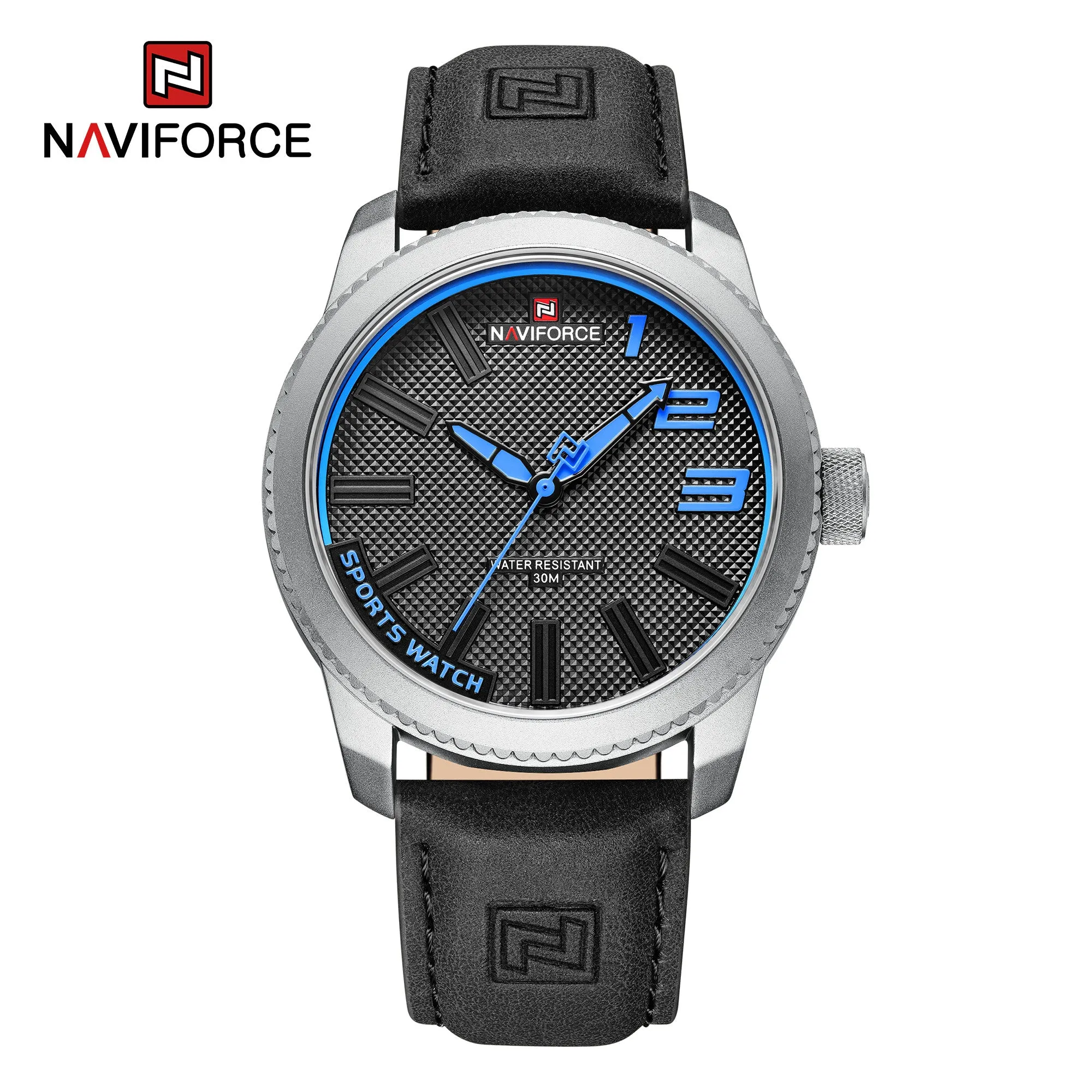 NAVIFORCE Men's New Watch Men's Wrist Luxury Quartz Sports PU Leather Strap 30m Waterproof Watch NF9202L 2022 relojs