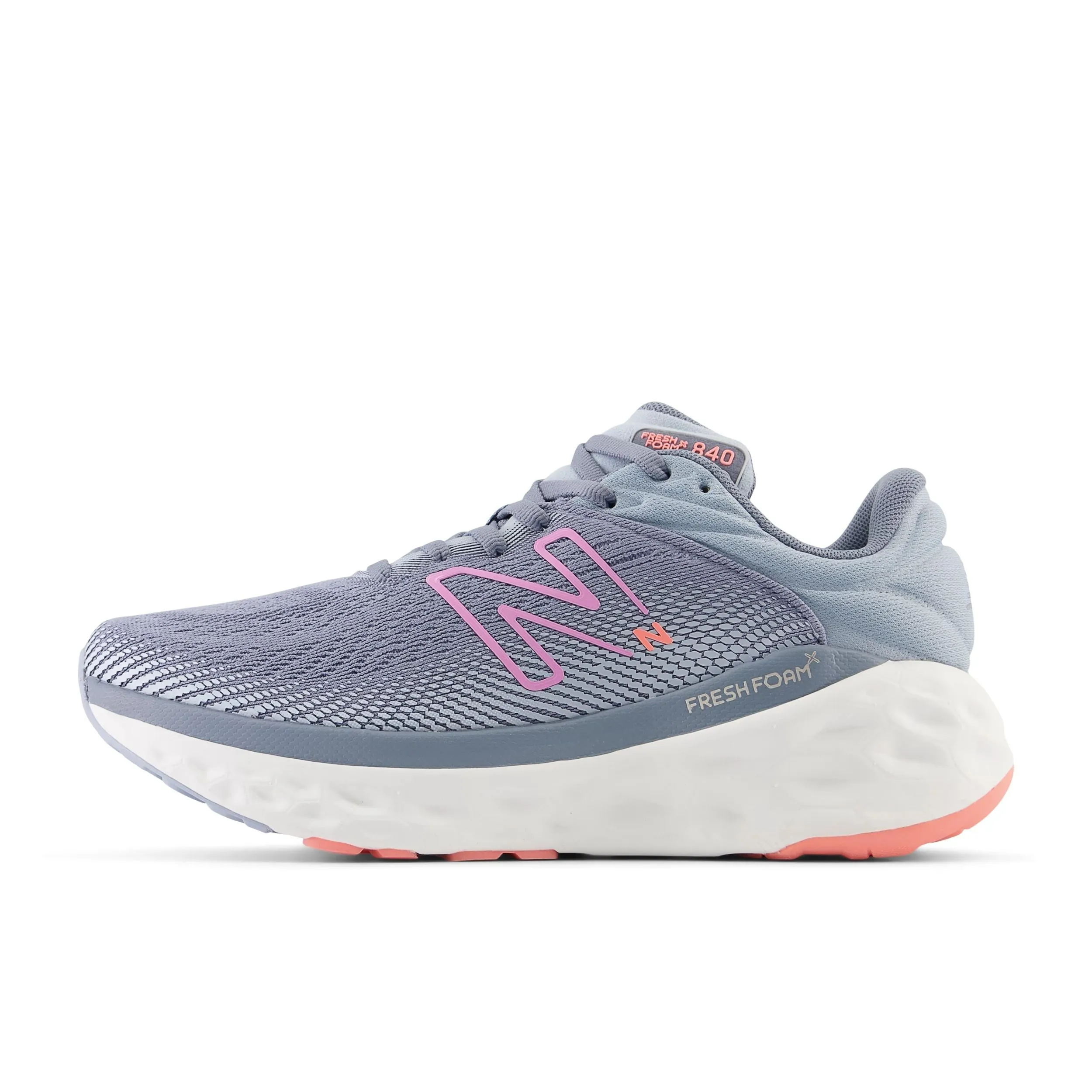 New Balance Women's Fresh Foam 840 in Arctic grey with Raspberry