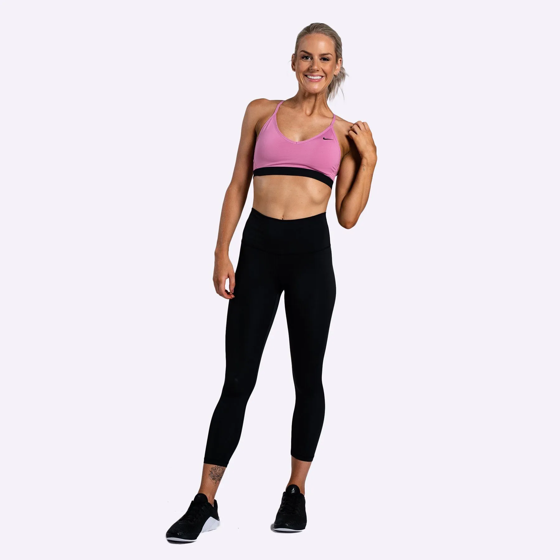 Nike Indy Women's Light-Support Sports Bra - MAGIC FLAMINGO/MAGIC FLAMINGO/BLACK