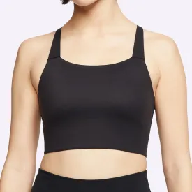Nike - Swoosh Luxe Women's Medium-Support Sports Bra - BLACK/DARK SMOKE GREY