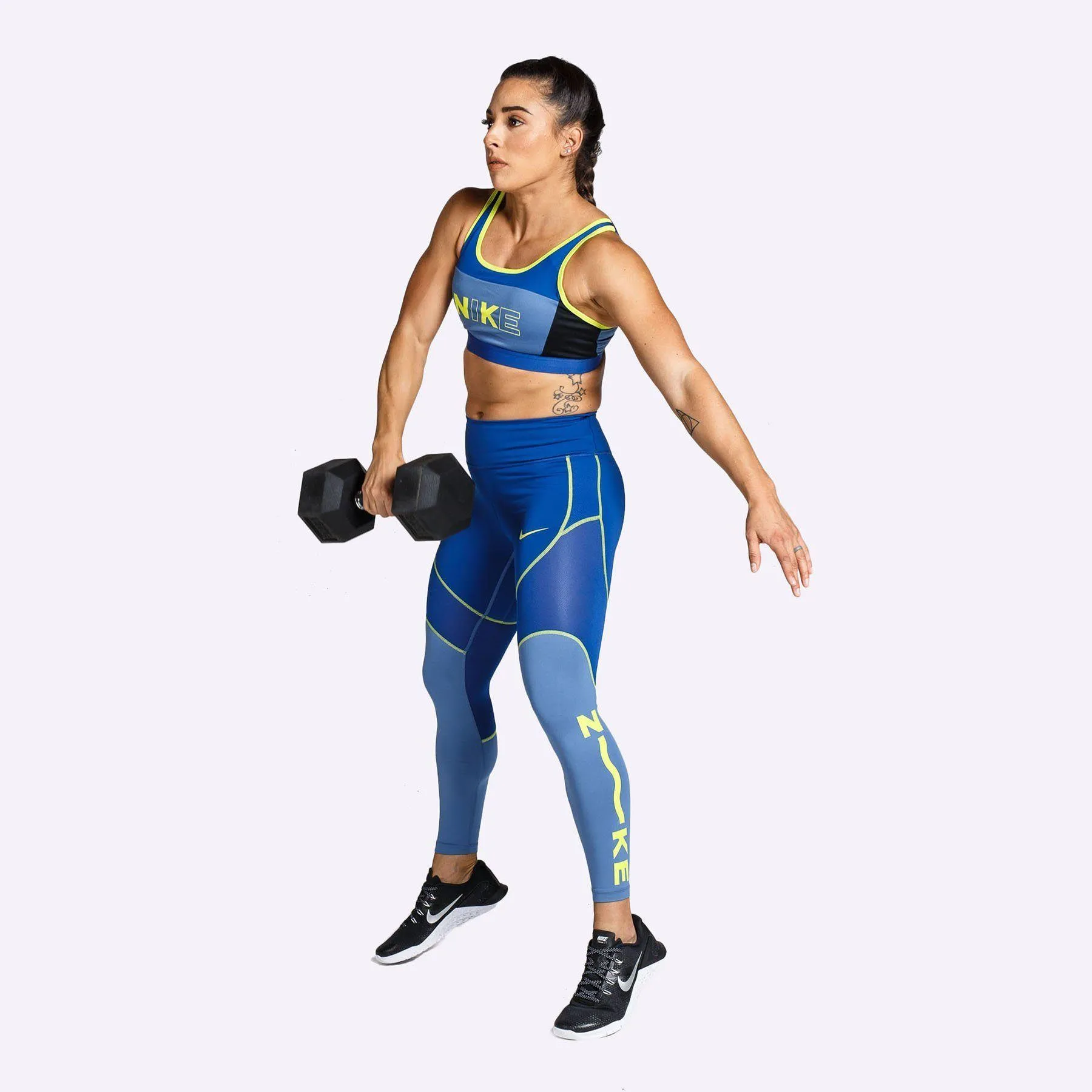 Nike - Women's Medium Support Sports Bra - Indigo Force/Indigo Storm/Black/Cyber