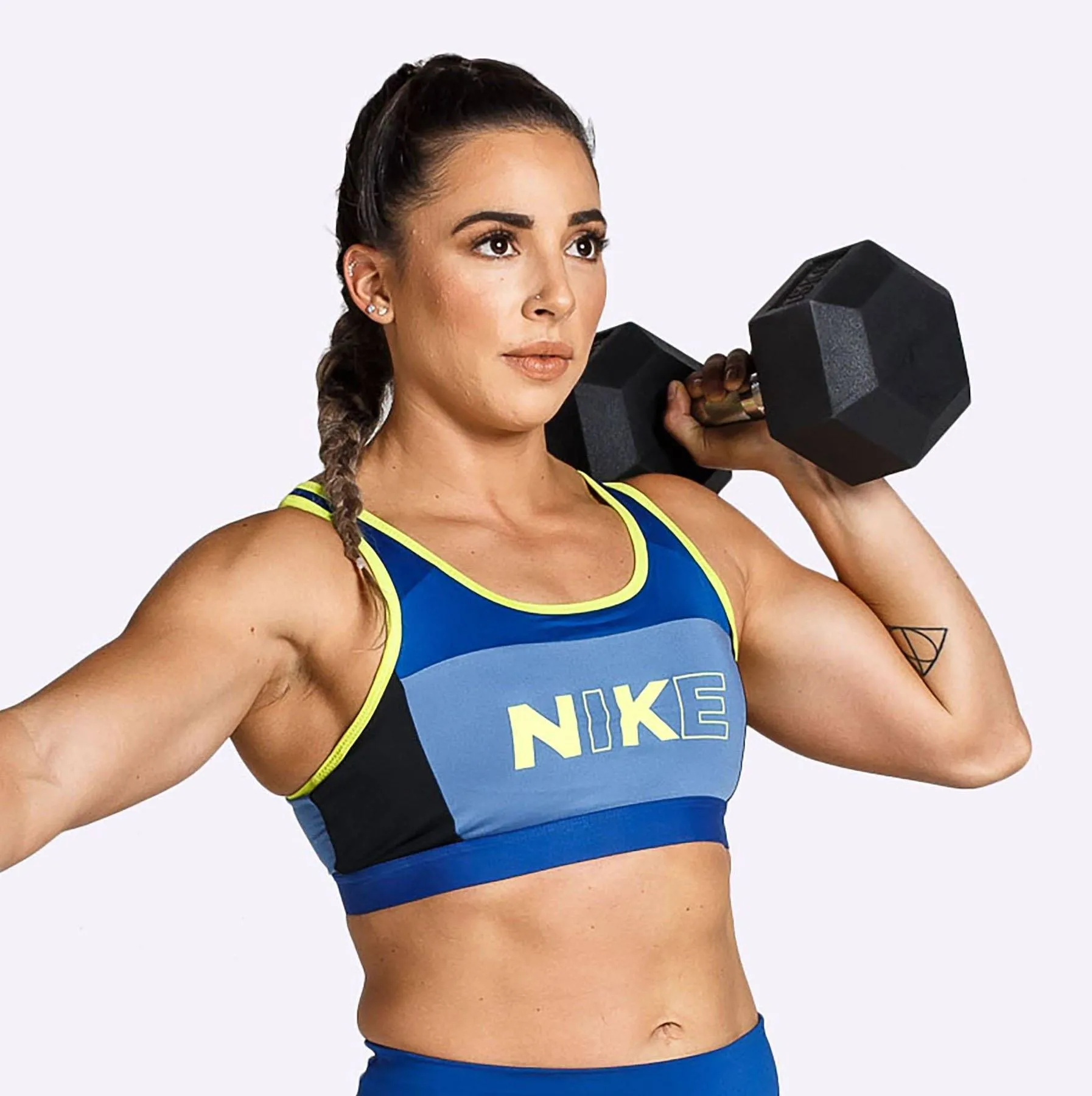 Nike - Women's Medium Support Sports Bra - Indigo Force/Indigo Storm/Black/Cyber