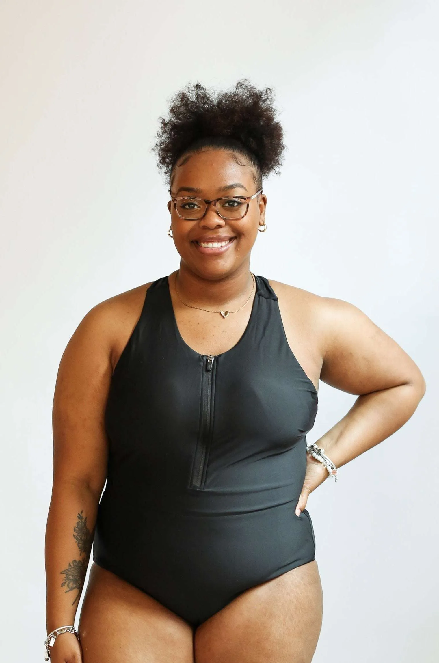 One Piece Zip Up Breastfeeding Swimsuit