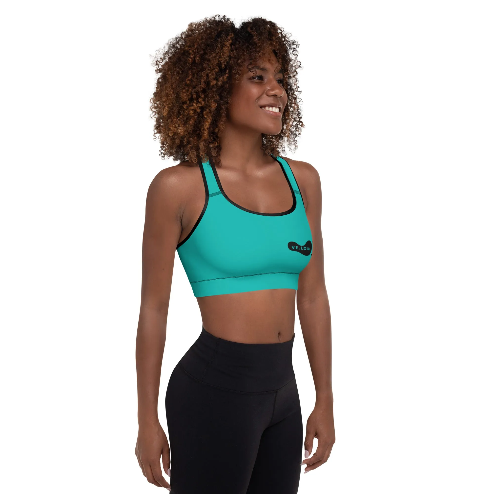 Padded Sports Bra For Veronica Leporanico - Green