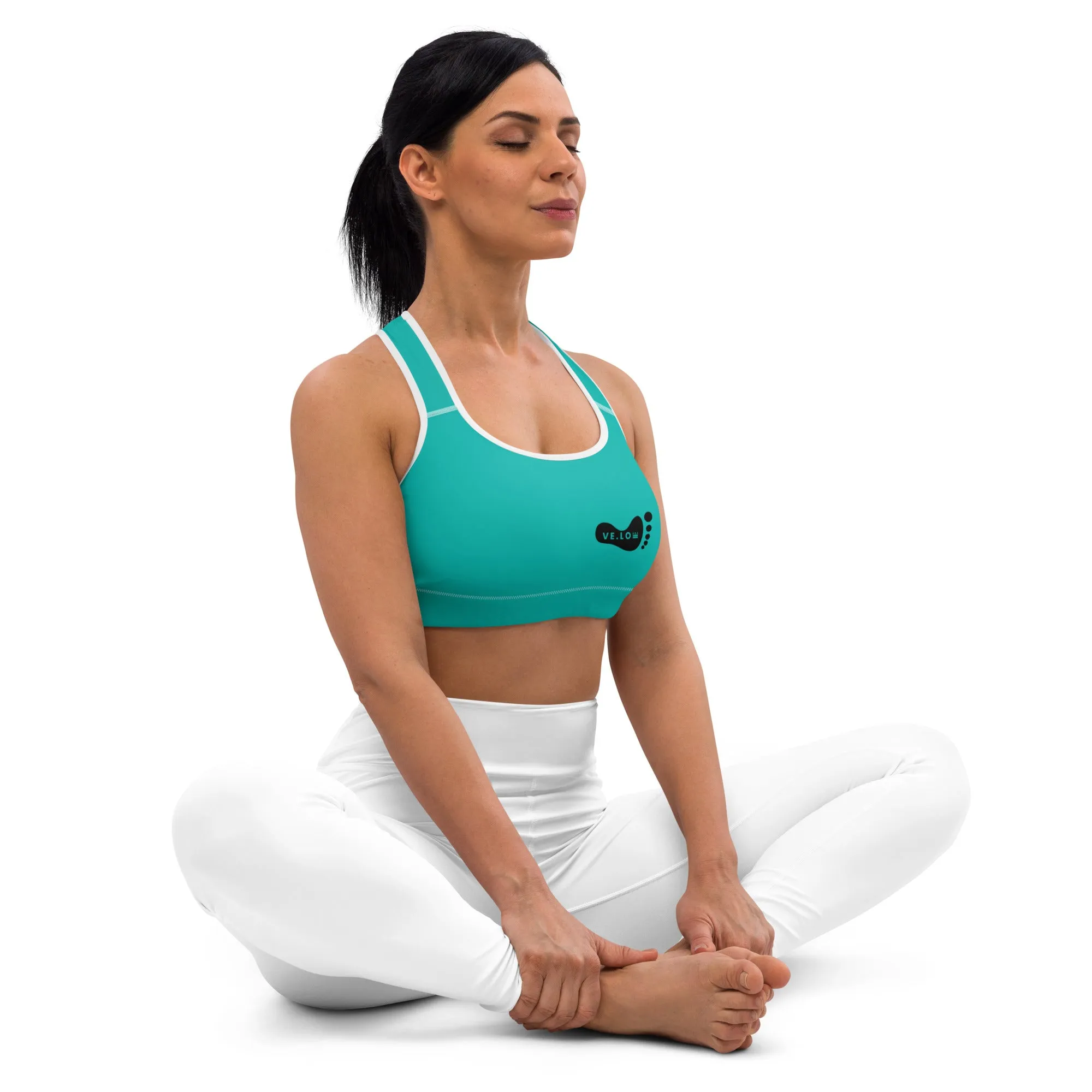 Padded Sports Bra For Veronica Leporanico - Green