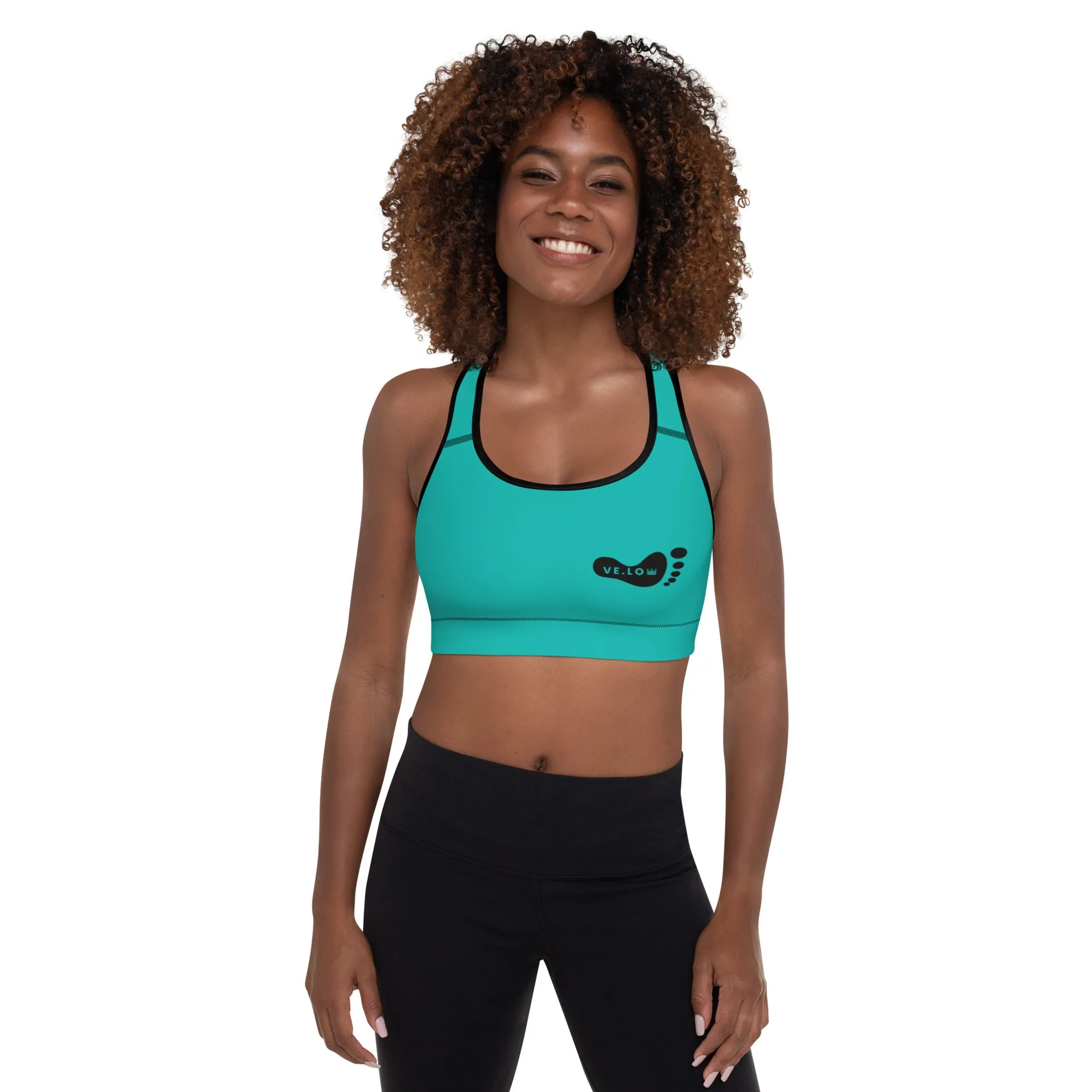Padded Sports Bra For Veronica Leporanico - Green