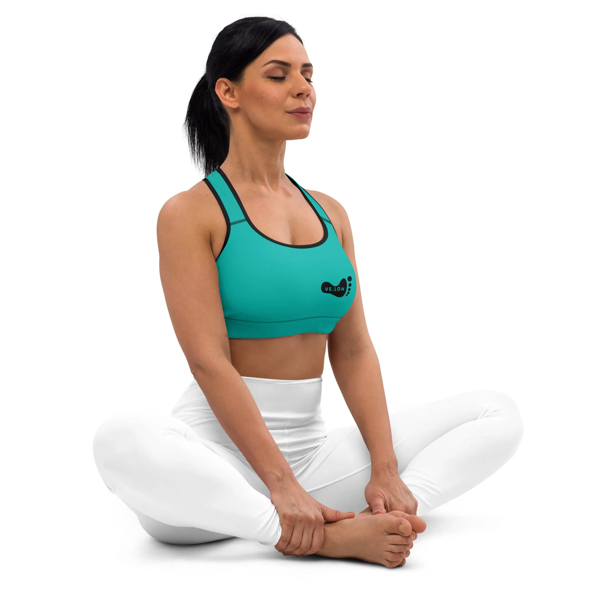 Padded Sports Bra For Veronica Leporanico - Green